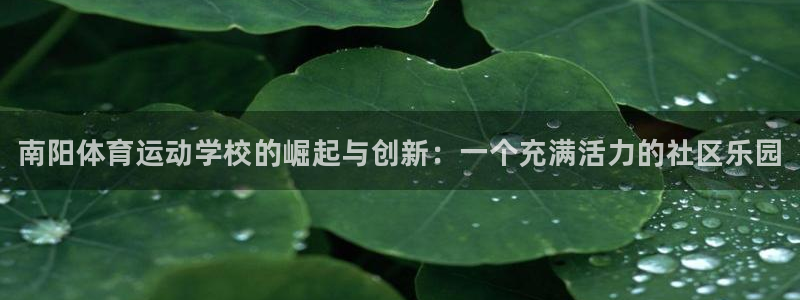 J9官网下载招商电话是多少啊：南阳体育运动学校的崛起